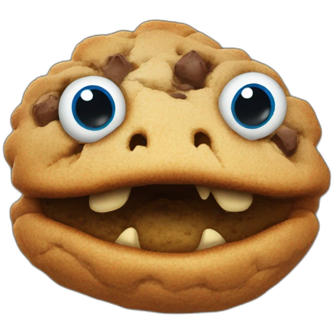 cookie monster tyrannosaurus rex hybrid emoji