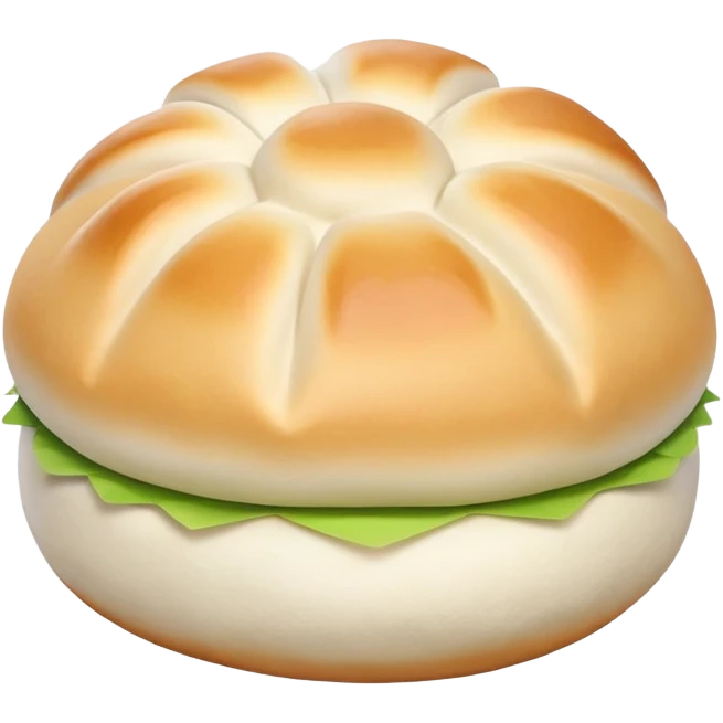Soft colored baozi steamed bun street snack emoji