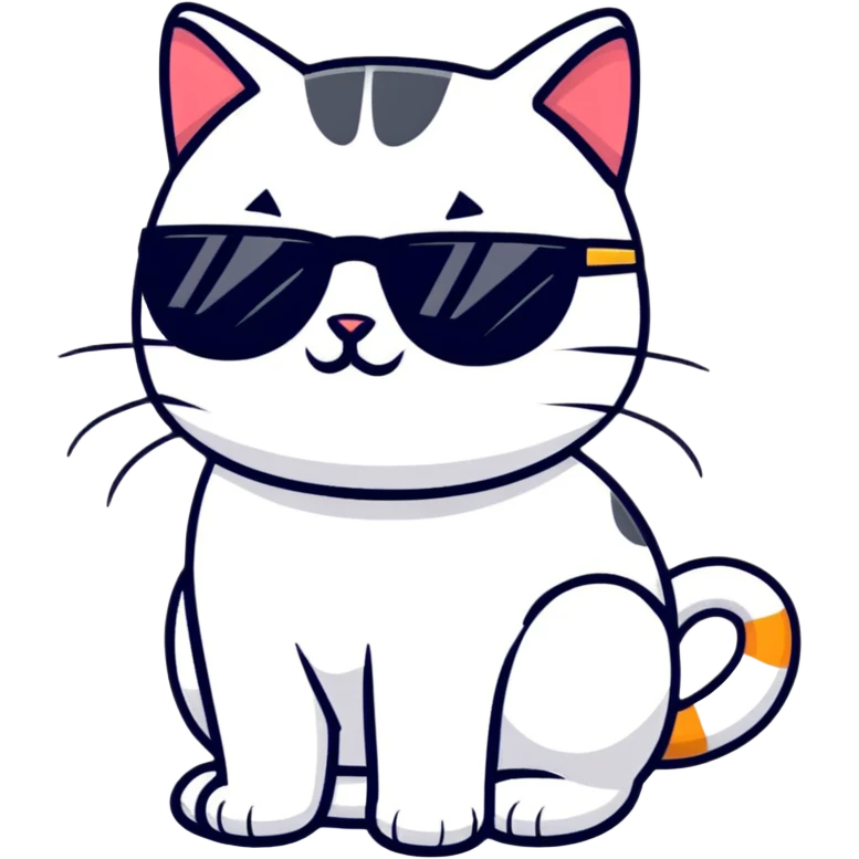 Cat with sunglasses emoji