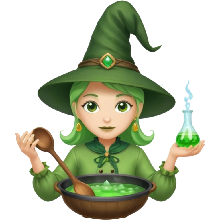 green witch cooking potion emoji