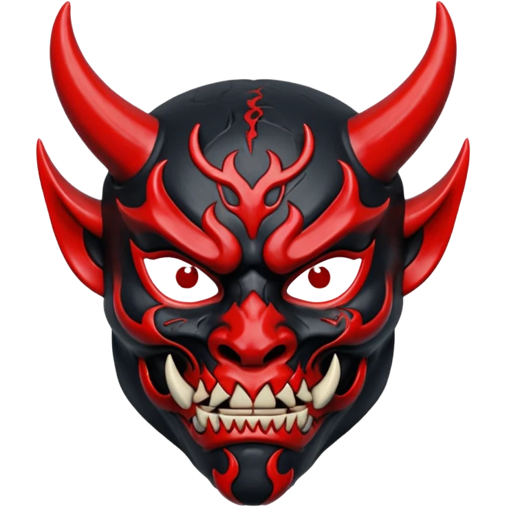 dark half oni mask emoji