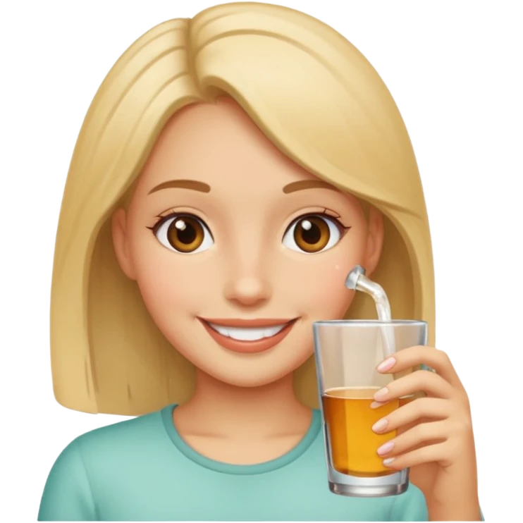girl drinking emoji