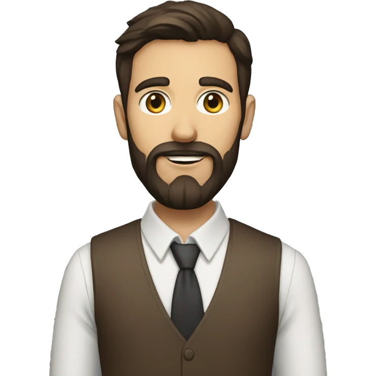 bearded brunette math emoji