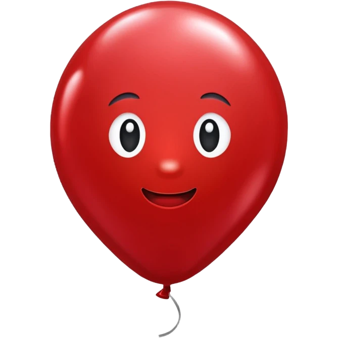 red glitter baloon emoji