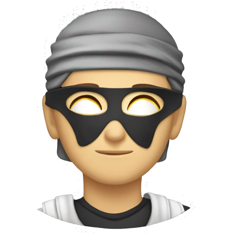 Ninja con ojos cafes emoji