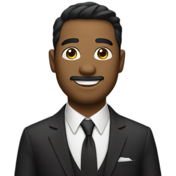 man in suit and tie emoji