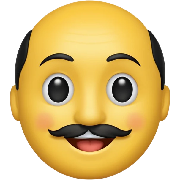 Smiley face with Hitler mustache emoji
