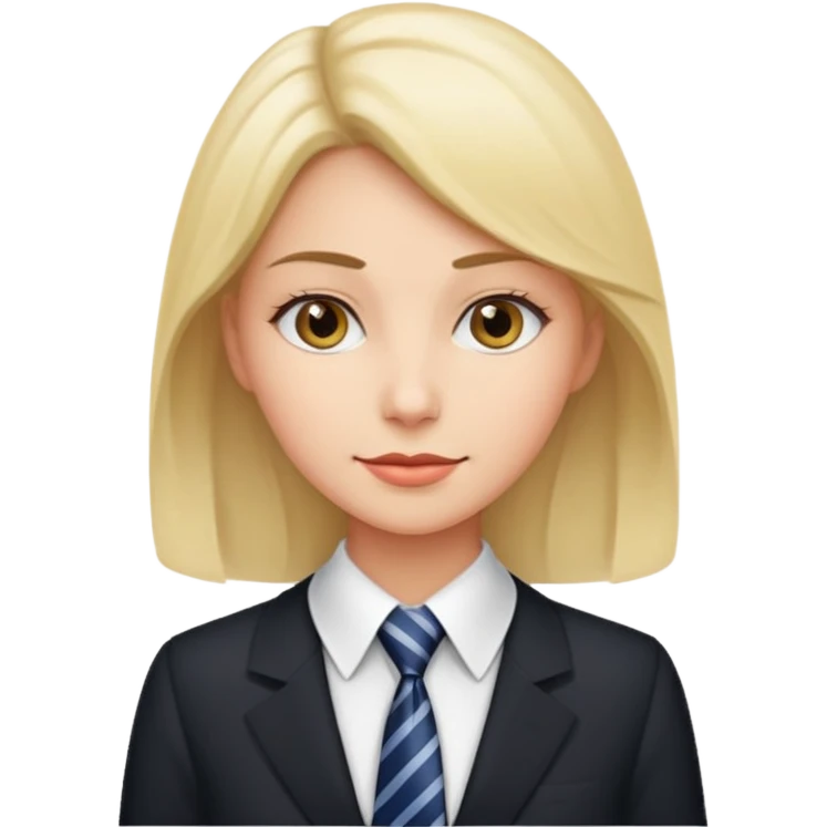 white collar woman with tie emoji