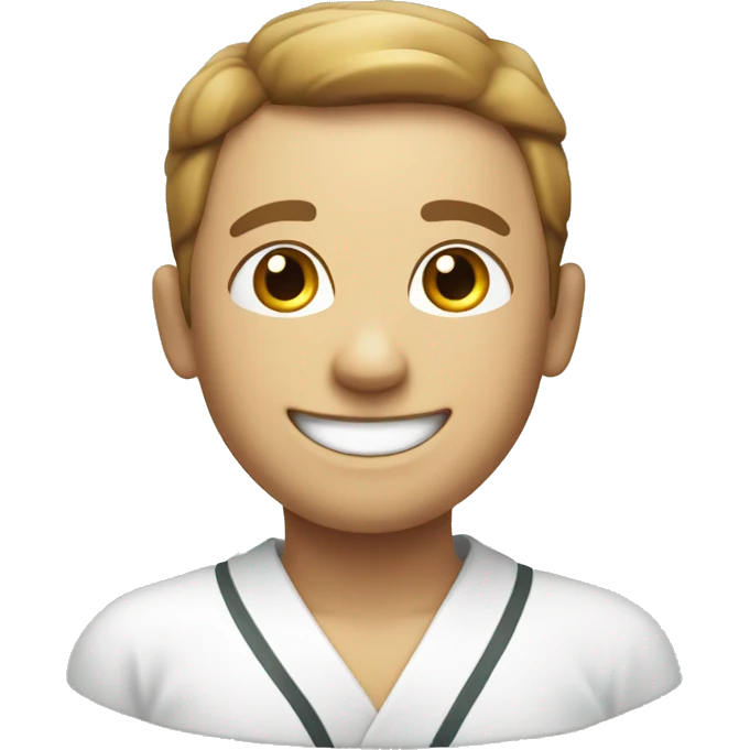 Happy face in spa emoji