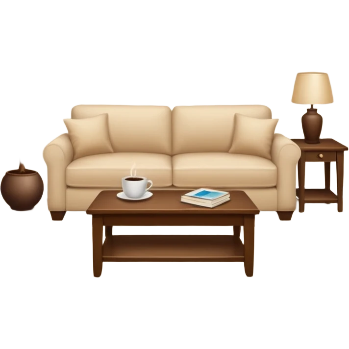 Realistic livingroom neutral color emoji