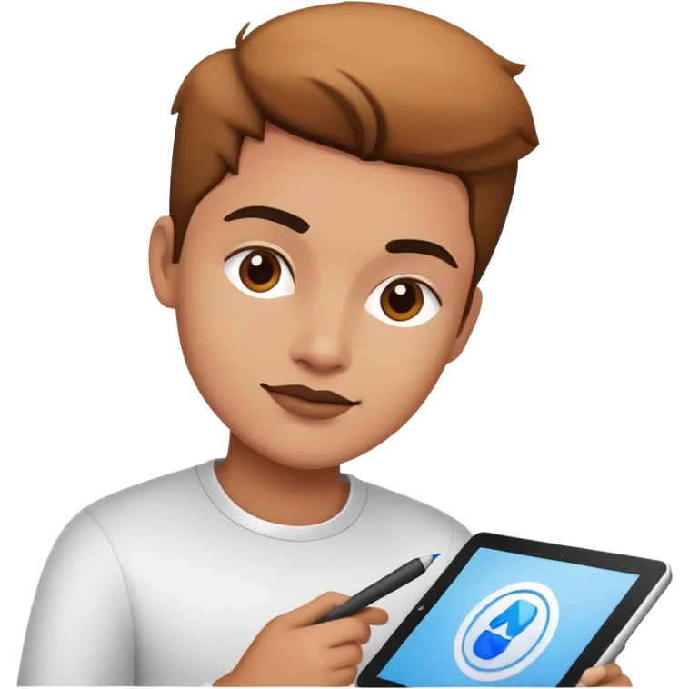 graphic designer with a graphics tablet emoji