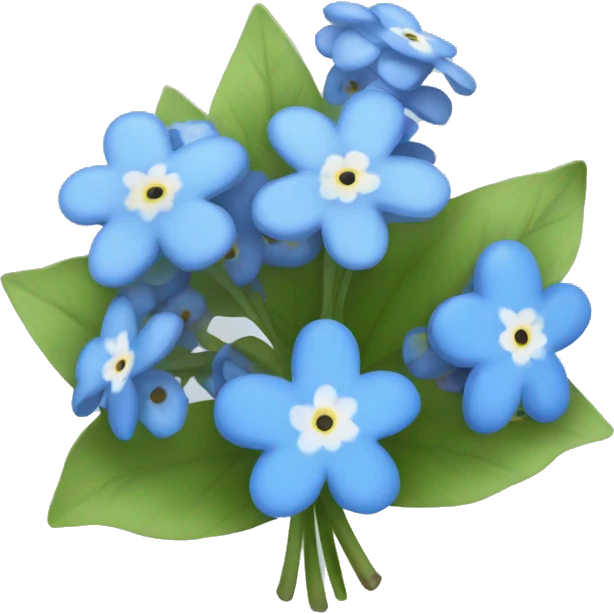 Bouquet of forget me nots  emoji