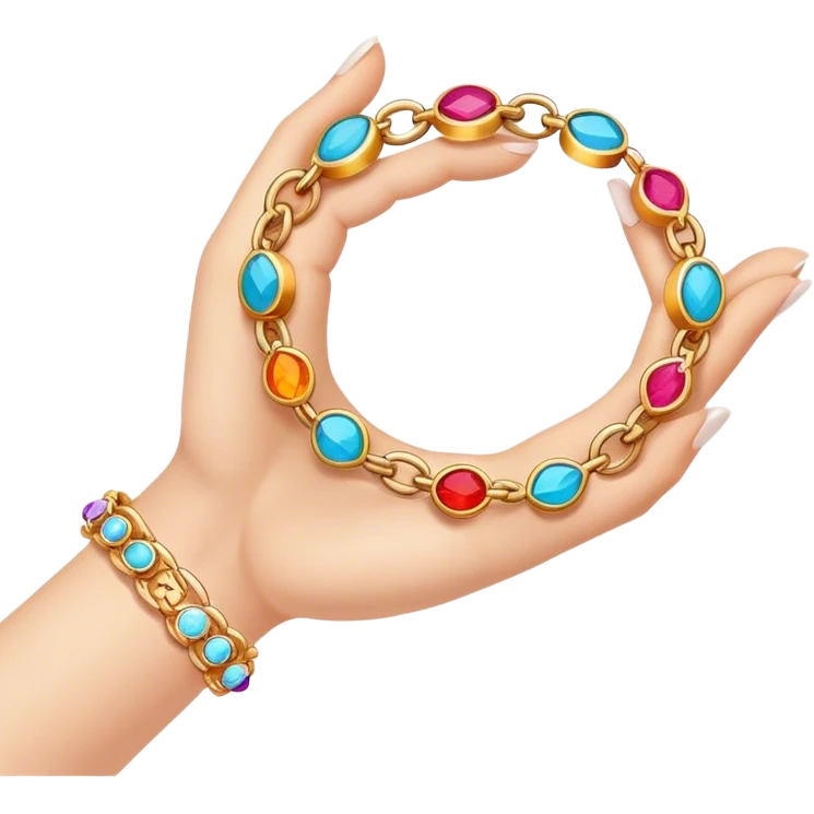 bracelets on the hand, decoration emoji