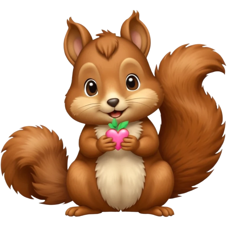 Squirrel blowing a kiss emoji