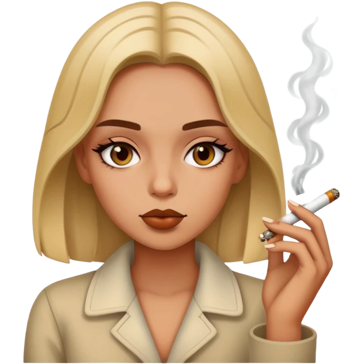 fille qui fume un jouin emoji