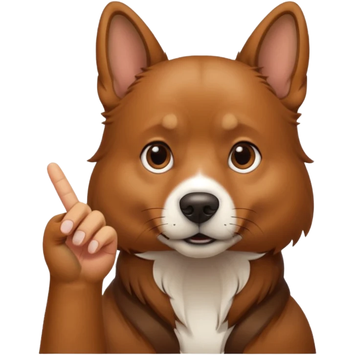 dog tapping finger  emoji