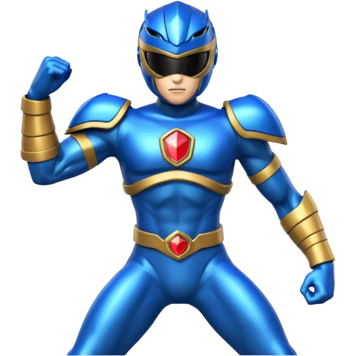 Power ranger blue emoji