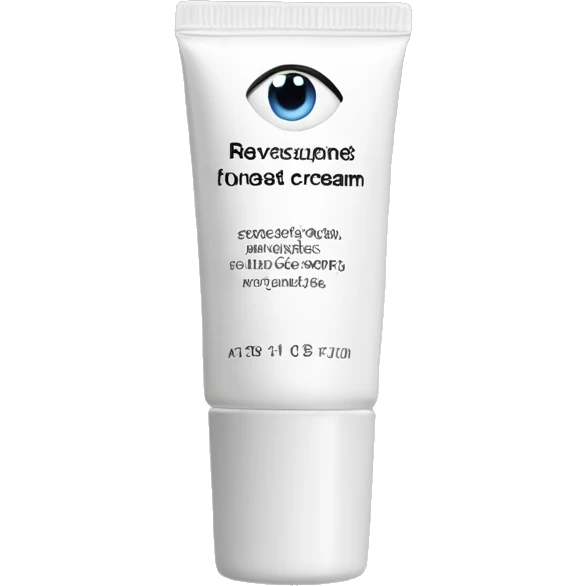 eye cream bottle with label emoji