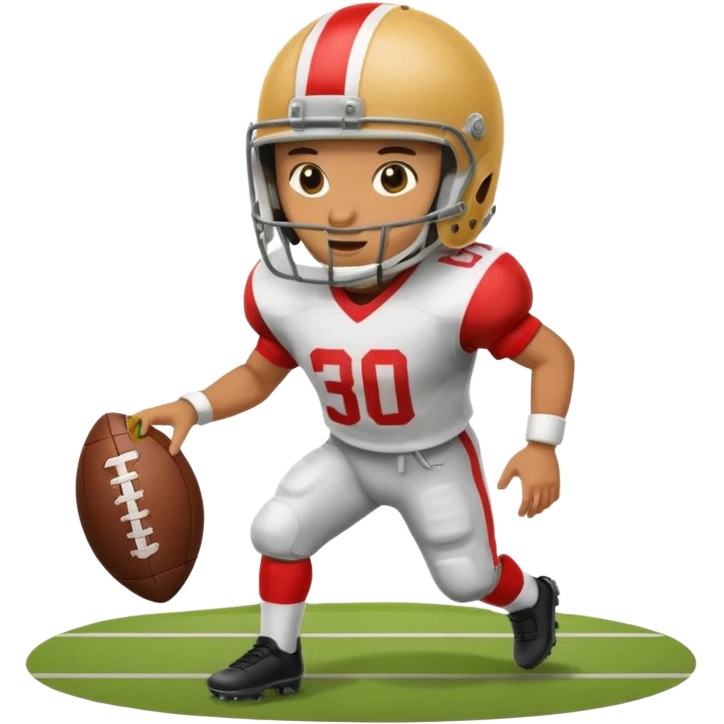A person playing football on the field emoji