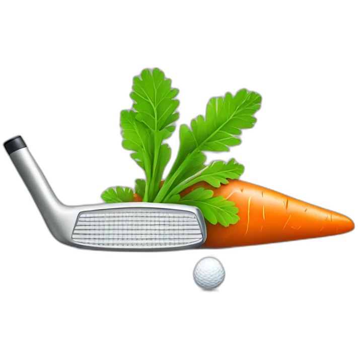golf putter and a carrot emoji