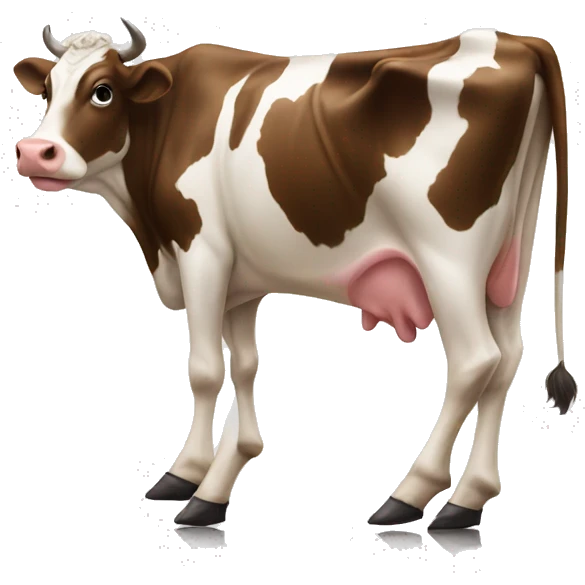 Cow wearing heels emoji