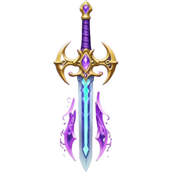 magical greatsword with a Eldritch purple powers in it emoji