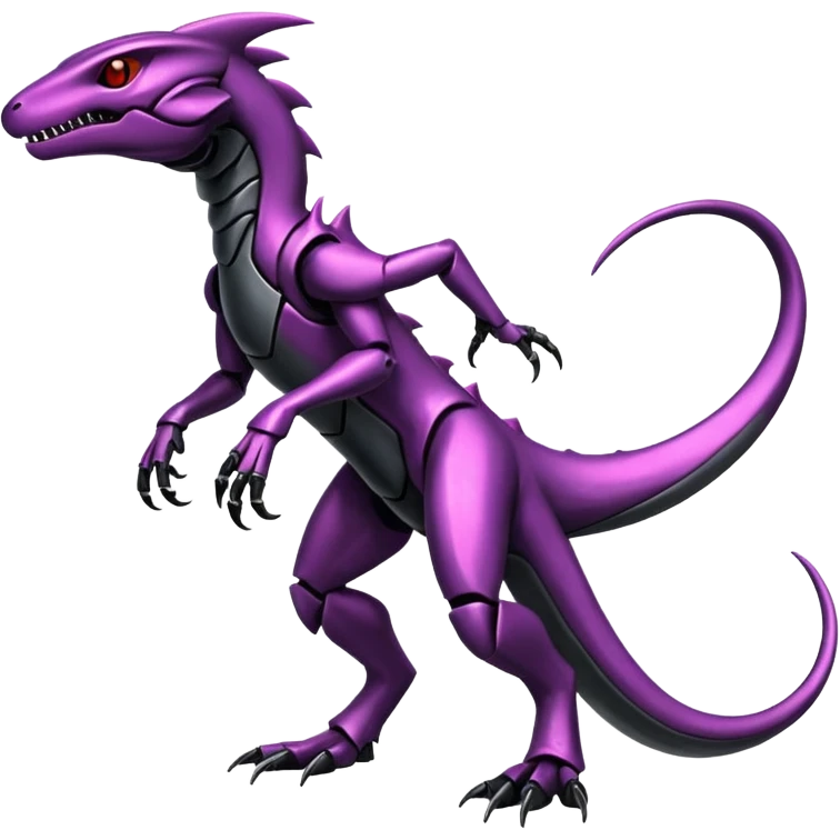 Shiny Exotic Edgy Badass Gothic Cool epic Futuristic Salandit-Genesect-Koraidon-Fakémon-hybrid-creature (full body)  emoji