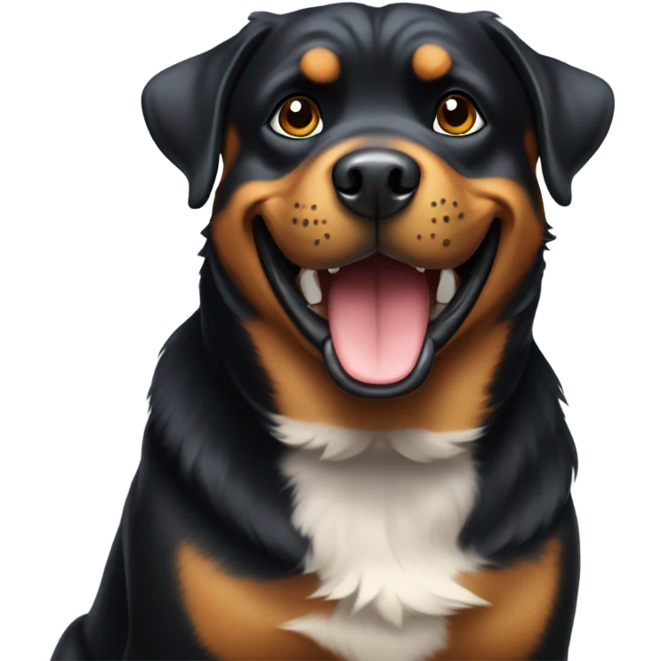 Rottweiler happy emoji
