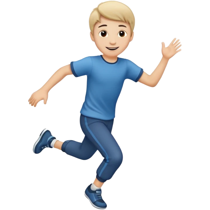 Boy with Skipping emoji