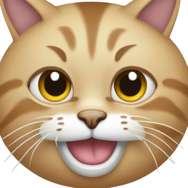 cat showing cringe face emoji