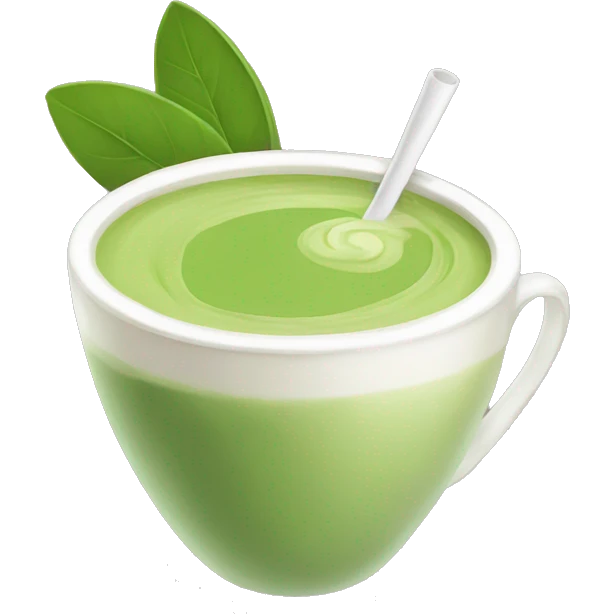 sage green matcha latte emoji