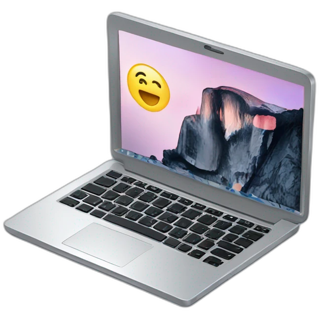 laptop，isometric emoji