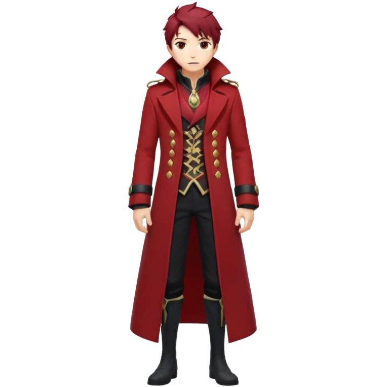 Diluc from Genshin Impact (full body) (tall adult male) emoji