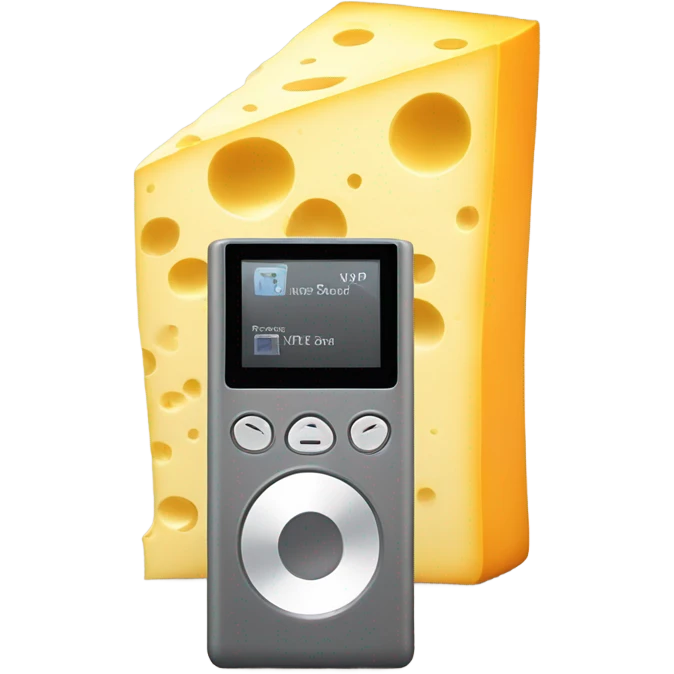 Cheese with mp3 emoji