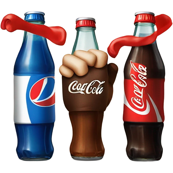 Coke and Pepsi fighting emoji