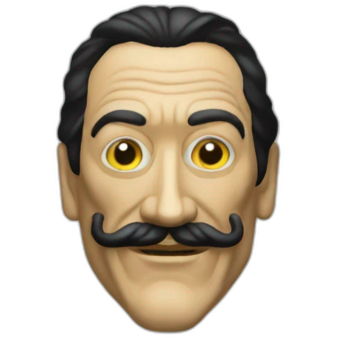 dali mask casa de papel emoji