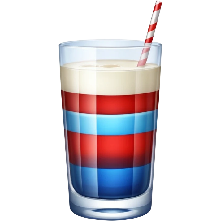Red white and blue drink emoji