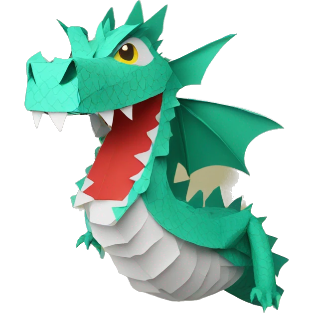 Dragon paper puppet emoji