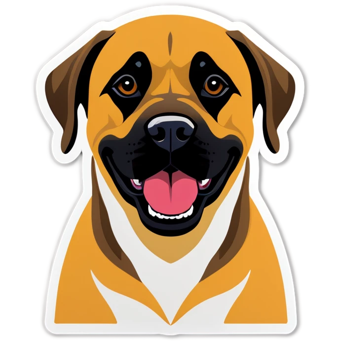 Black mouth cur dog emoji