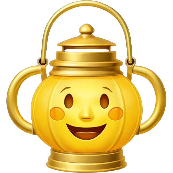 lantern emoji with laughing face emoji