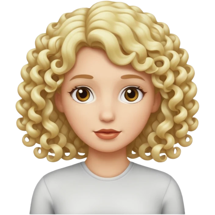 White female with blone curls emoji