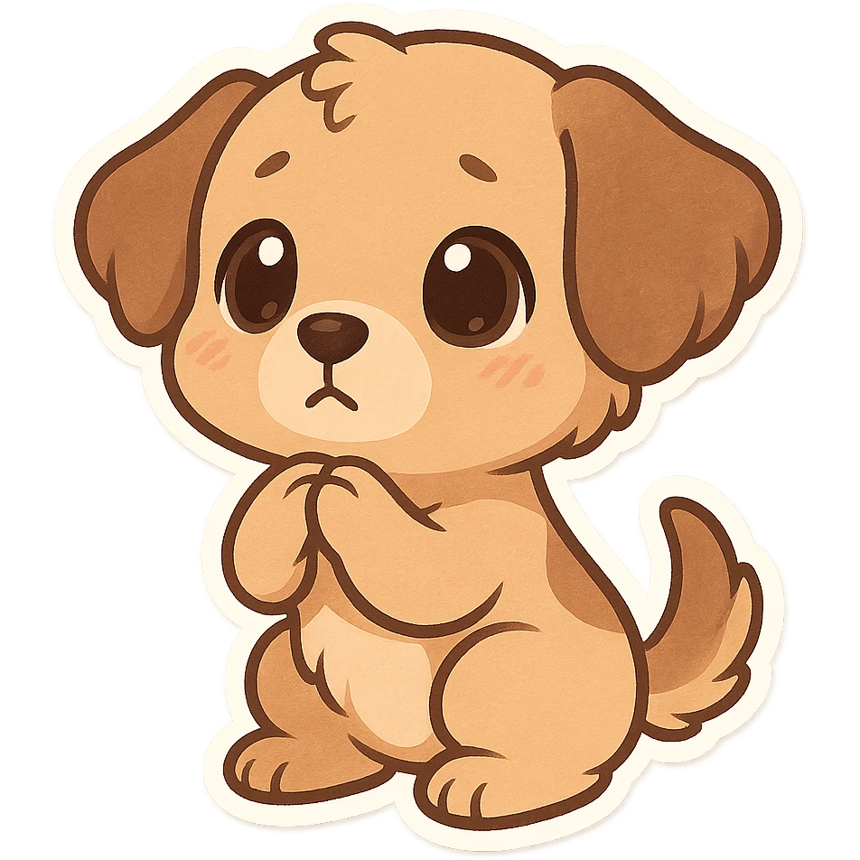 Chibi Puppy Begging emoji