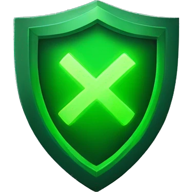 green shield with neon check mark emoji