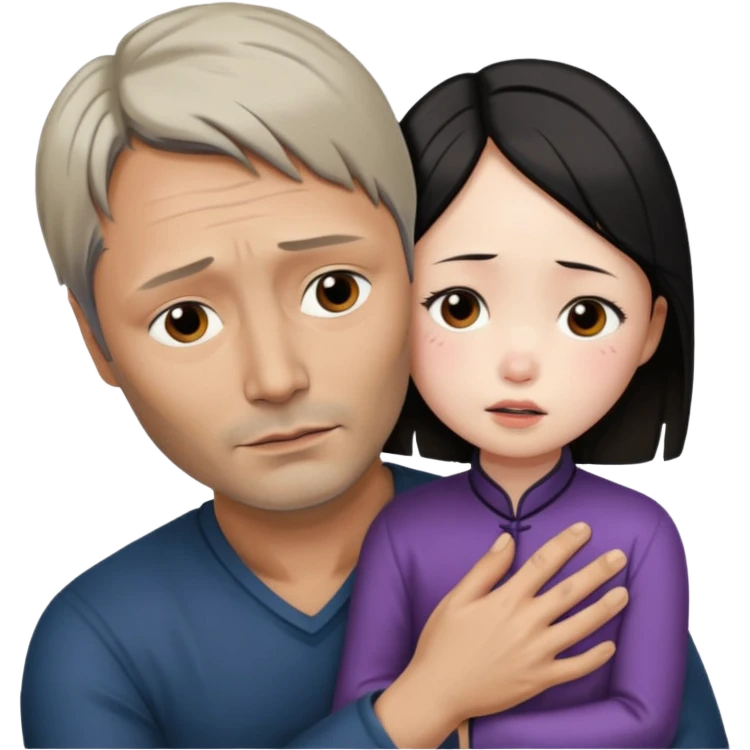 mads mikkelsen holds asian girl by the neck emoji
