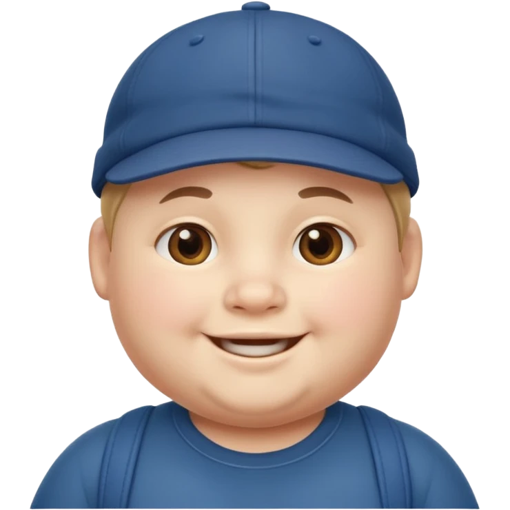 chubby boy wearing cap emoji