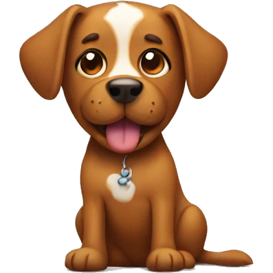 dog with poop emoji