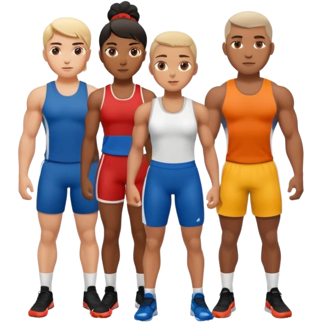 4 HYROX ATHLETES emoji