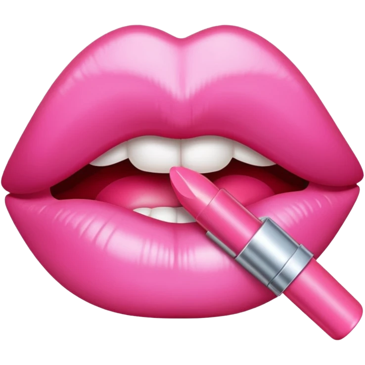 pink kiss emoji