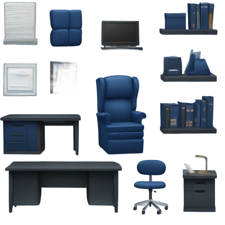 dark blue office emoji