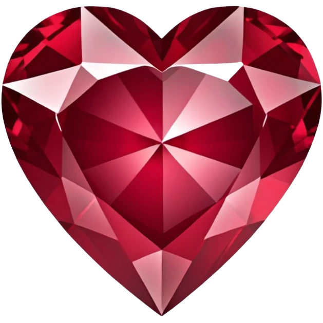 Burgundy heart-shaped diamond emoji